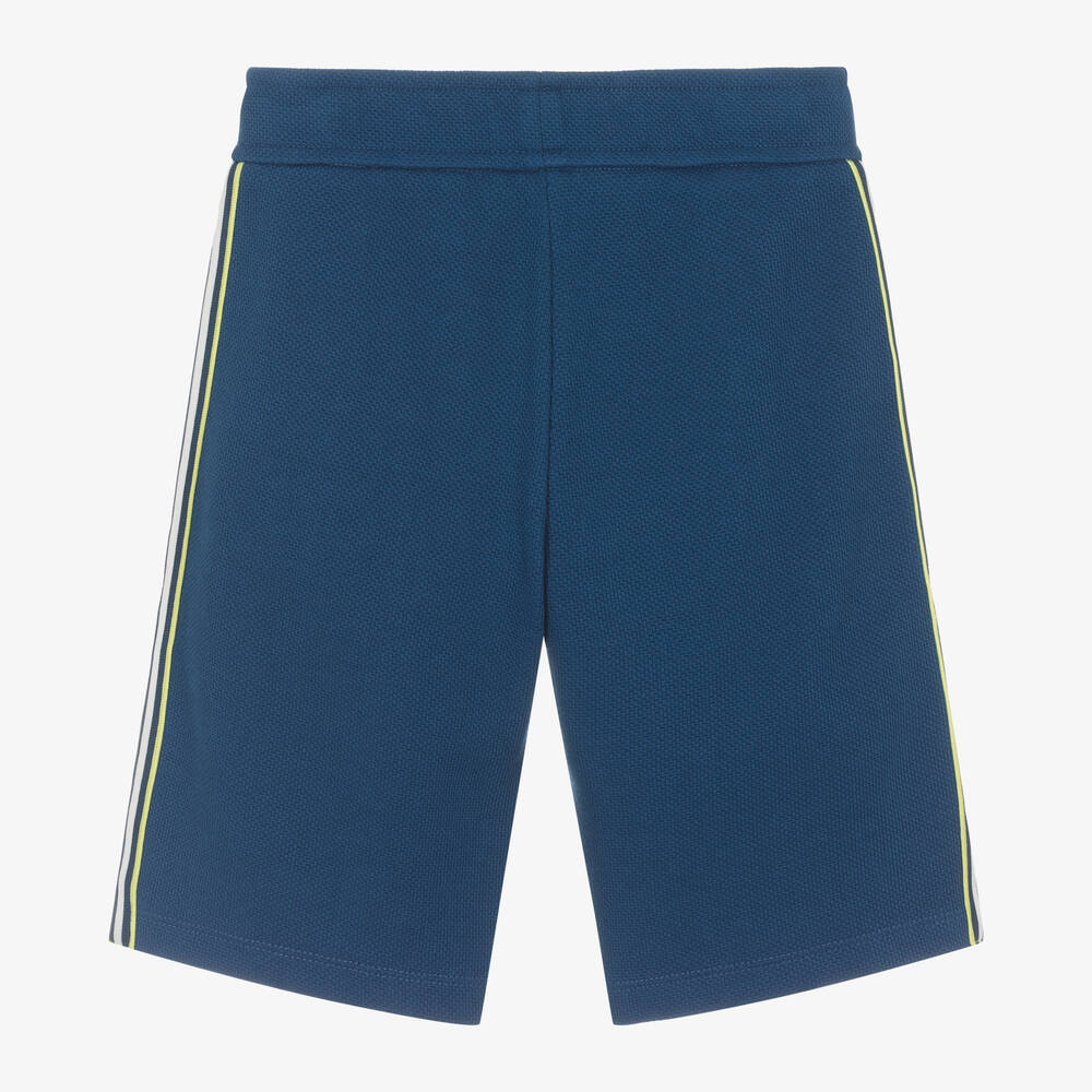 Emporio Armani-Boys Blue EA Crew Cotton Shorts | Childrensalon Outlet