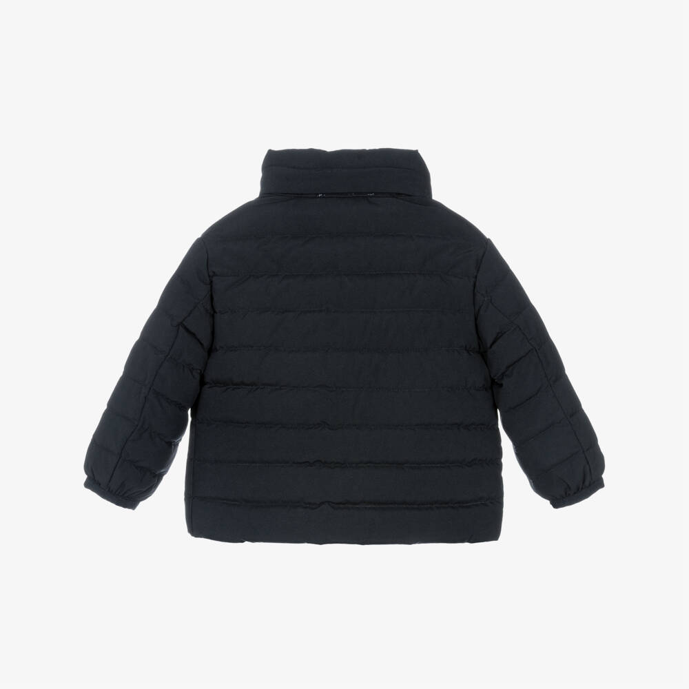 Emporio Armani-جاكيت أزرق مبطن بغطاء للرأس للأولاد | Childrensalon Outlet