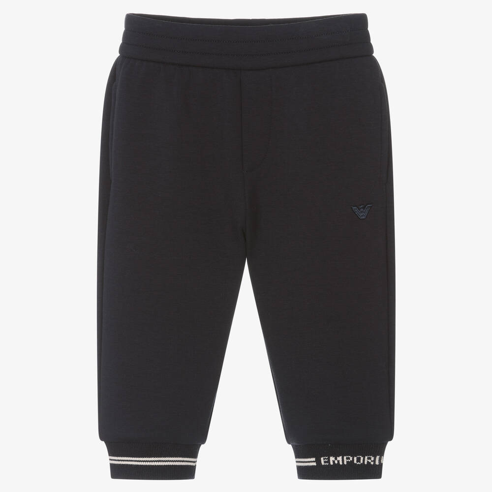 Emporio Armani - Pantalon de jogging bleu en jersey | Childrensalon