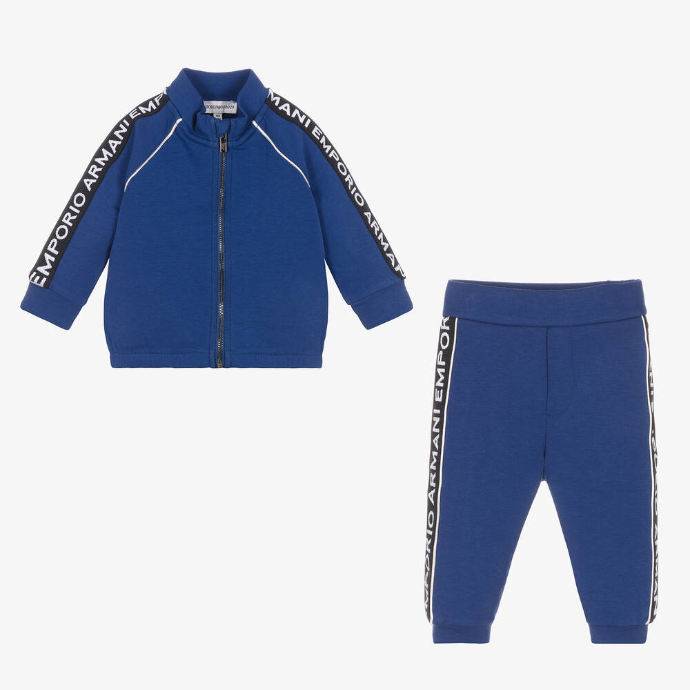 Emporio armani store tracksuit blue