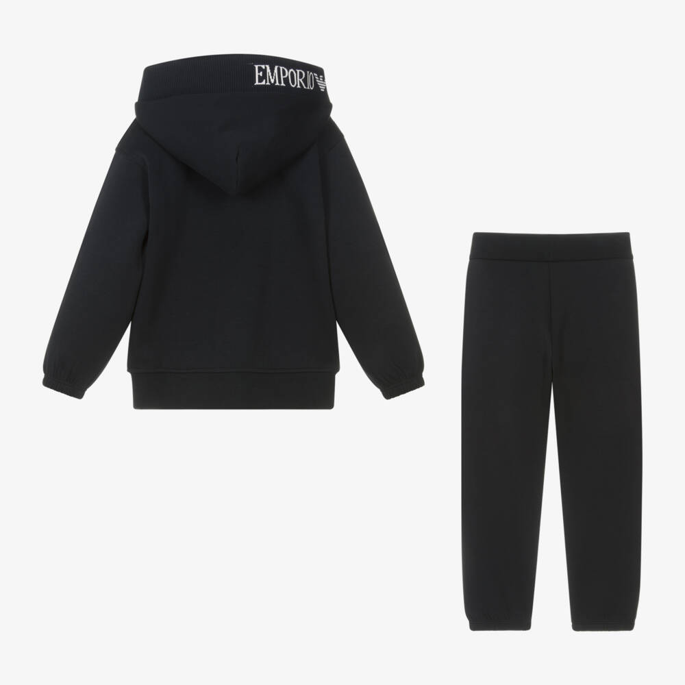 Emporio Armani-Boys Blue Logo Tracksuit Set | Childrensalon Outlet