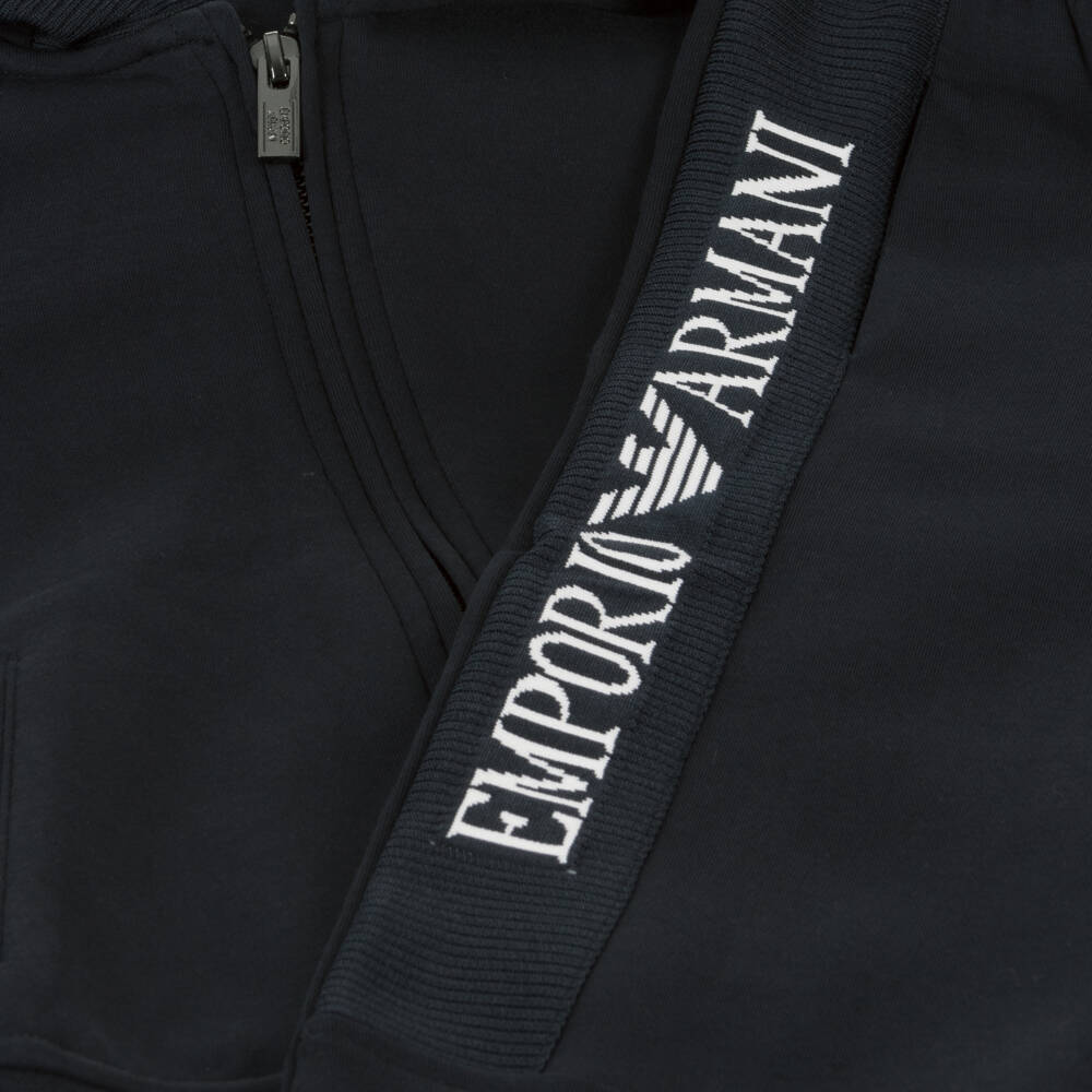 Emporio Armani-Boys Blue Logo Tracksuit Set | Childrensalon Outlet