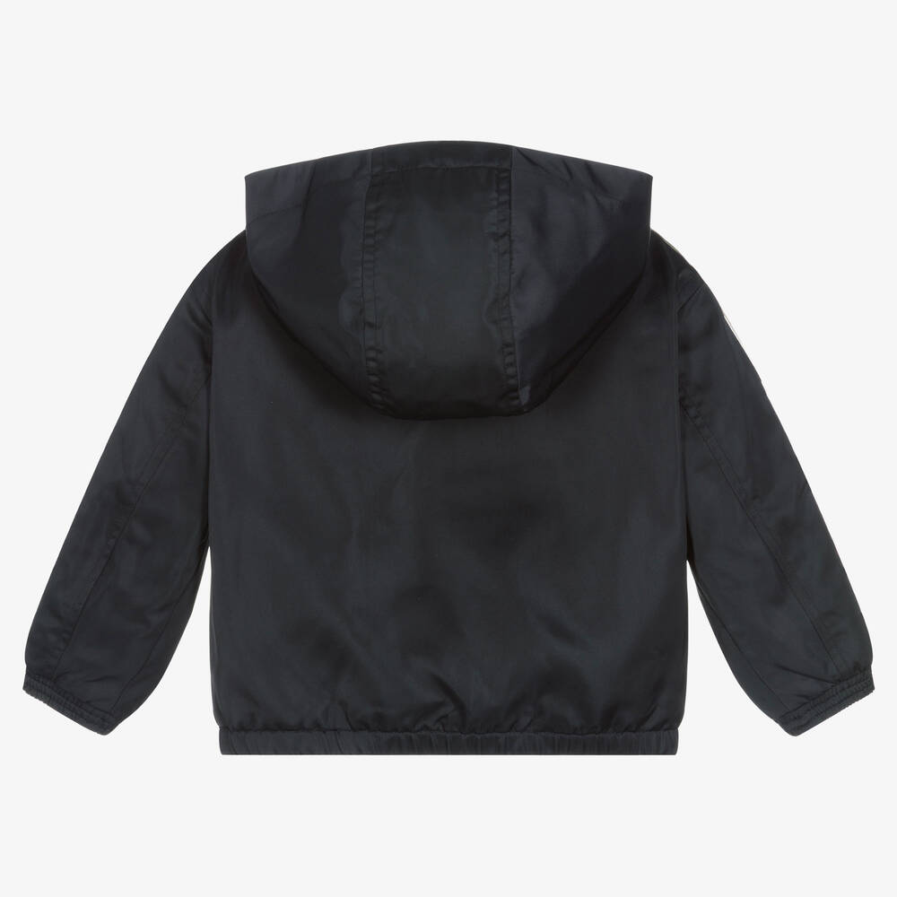 Emporio Armani - Boys Blue Logo Windbreaker Jacket | Childrensalon Emporio Armani - Boys Blue Logo Windbreaker Jacket | Childrensalon