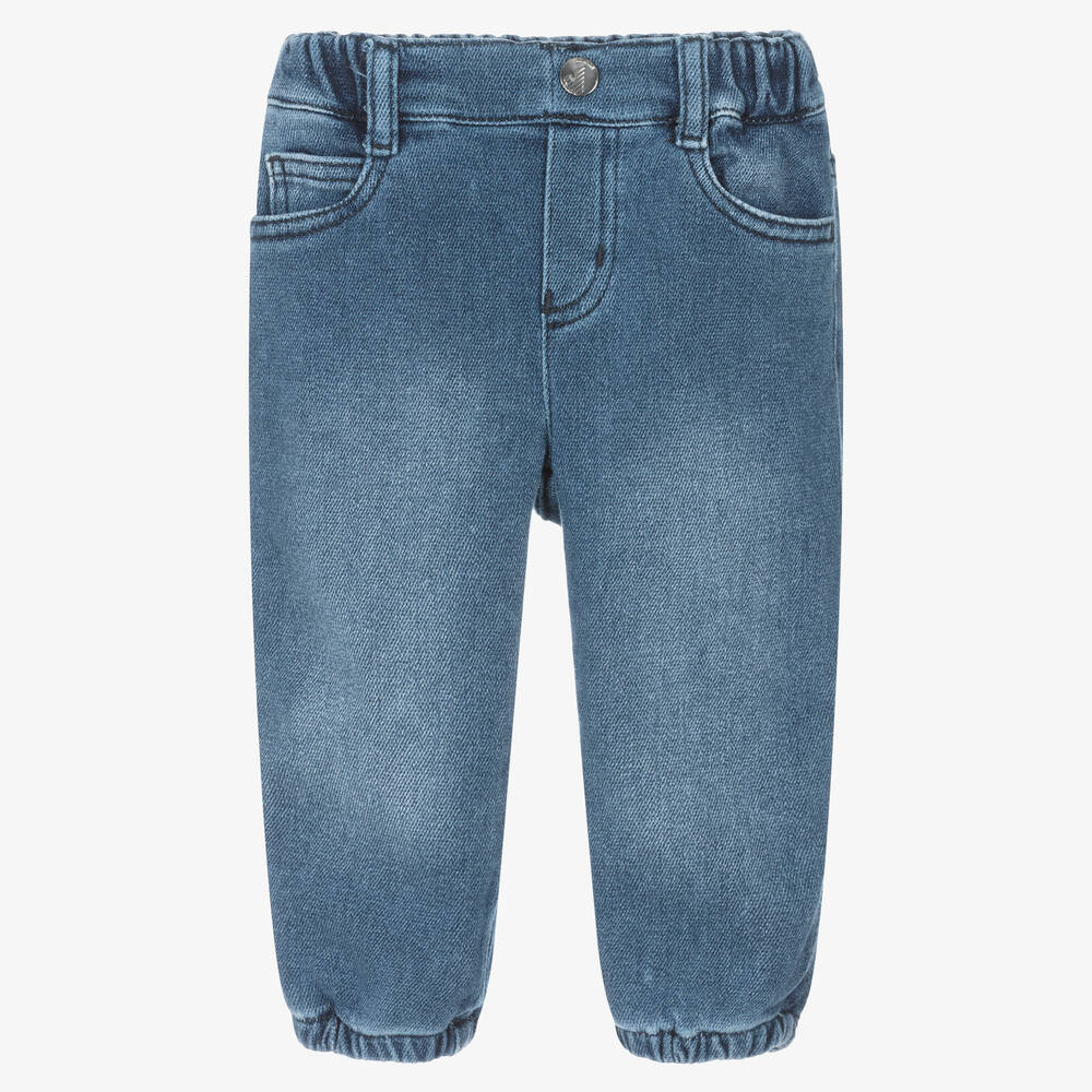 Emporio Armani - Boys Blue Stretch Denim Jeans | Childrensalon