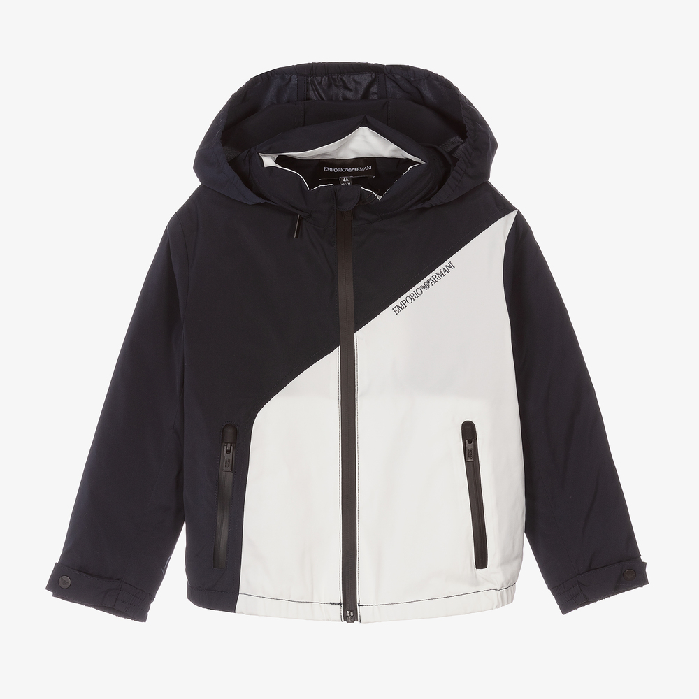 Emporio Armani - Jacke in Blau und Weiß für Jungen | Childrensalon