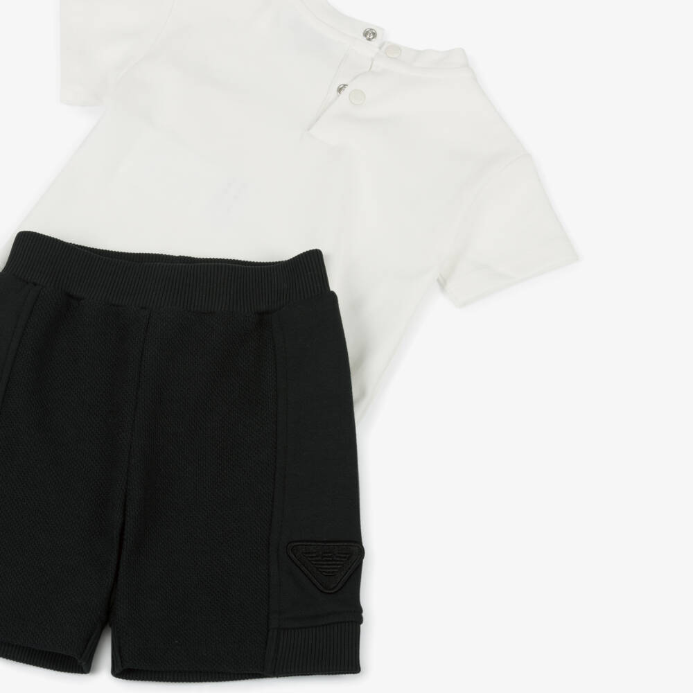 إEmporio Armani-طقم قطني كلاسيكي للأولاد | Childrensalon Outlet