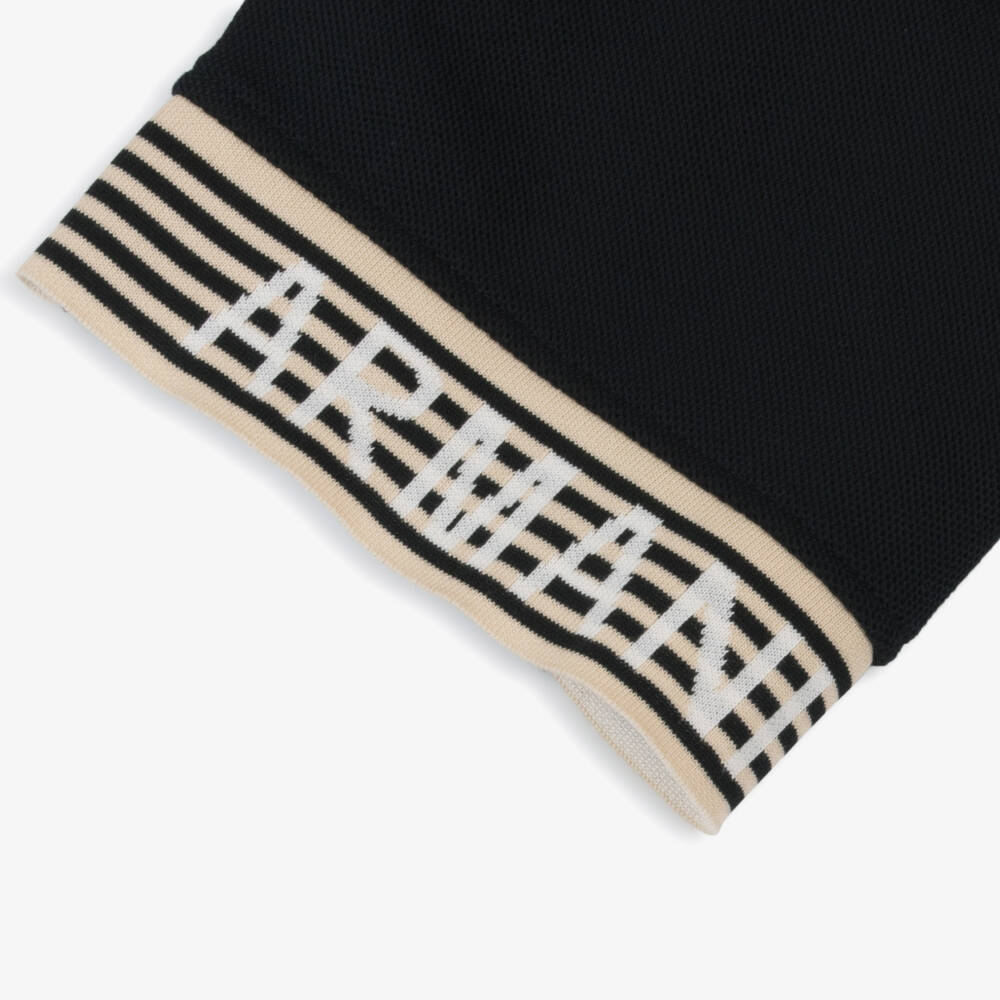 Emporio Armani-Boys Classic Navy Piqué Shorts | Childrensalon Outlet