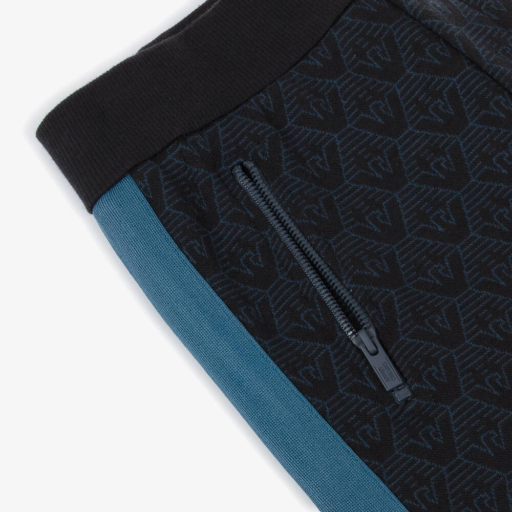 Emporio Armani-Boys Cotton Eagle Emblem Shorts | Childrensalon Outlet