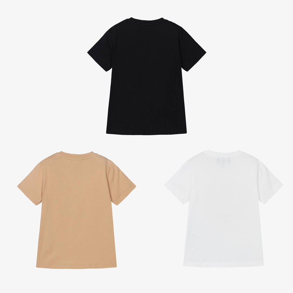Emporio Armani Boys Cotton T Shirts 3 Pack Childrensalon Outlet