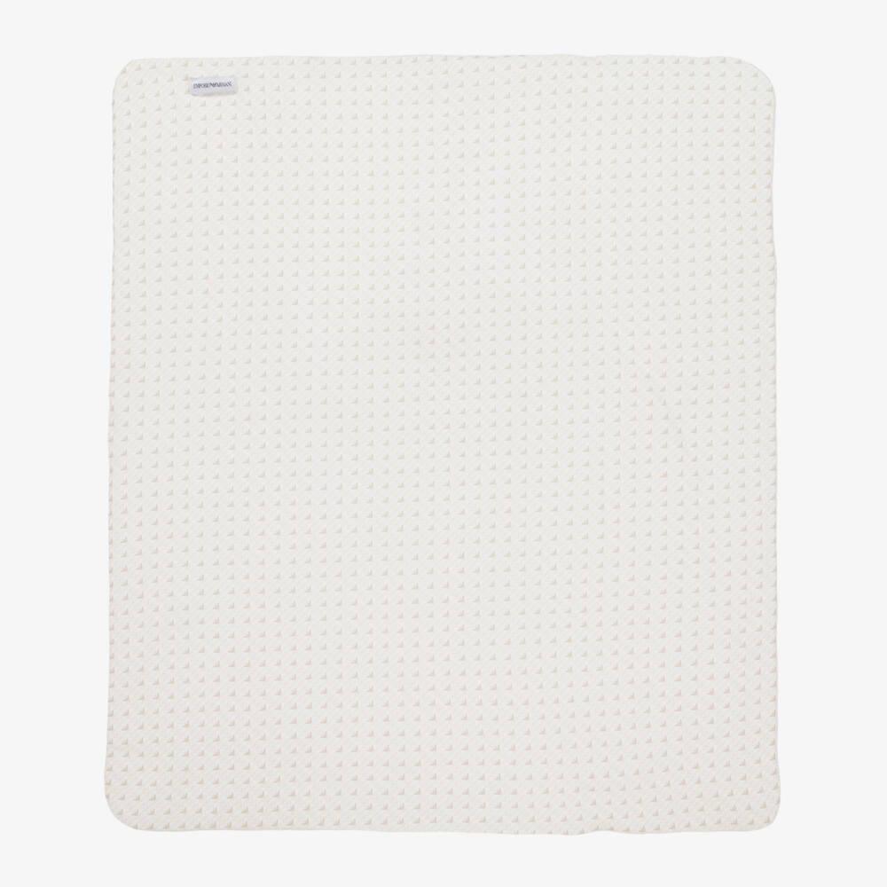Emporio Armani-Boys Cozy Beige Padded Cotton Throw | Childrensalon Outlet