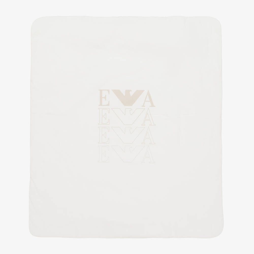 Emporio Armani-Boys Cozy Beige Padded Cotton Throw | Childrensalon Outlet