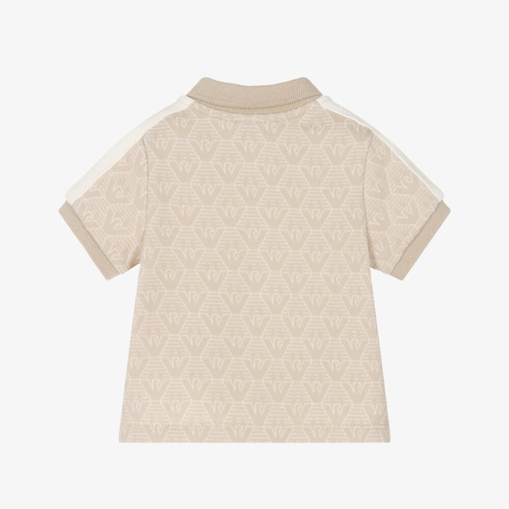 Emporio Armani-Boys Creamy Cotton Polo with Eagle | Childrensalon Outlet