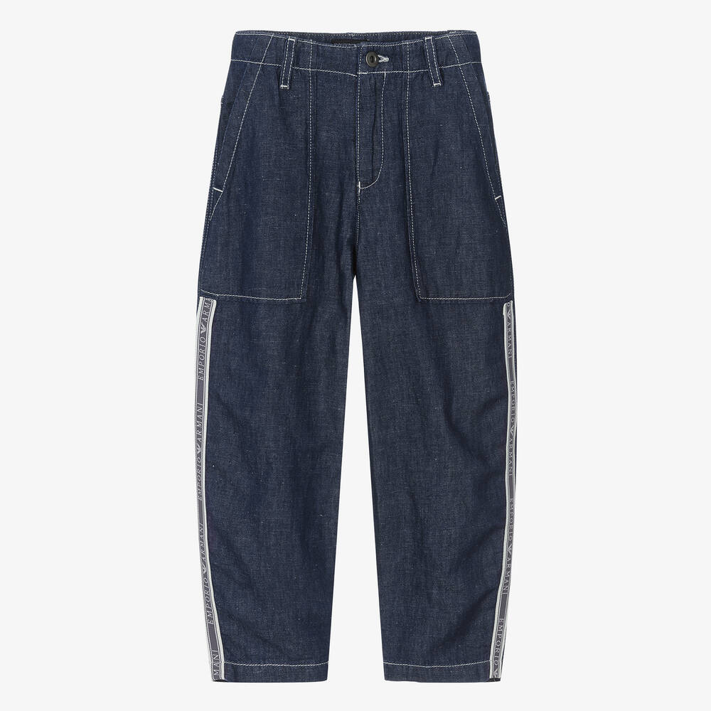 Emporio Armani-Синие джинсы для мальчиков | Childrensalon Outlet