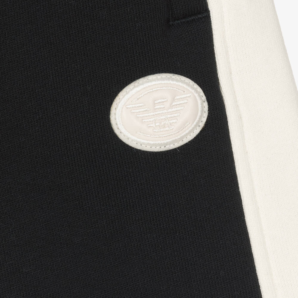 Emporio Armani-Boys Dark Blue Cotton Shorts | Childrensalon Outlet