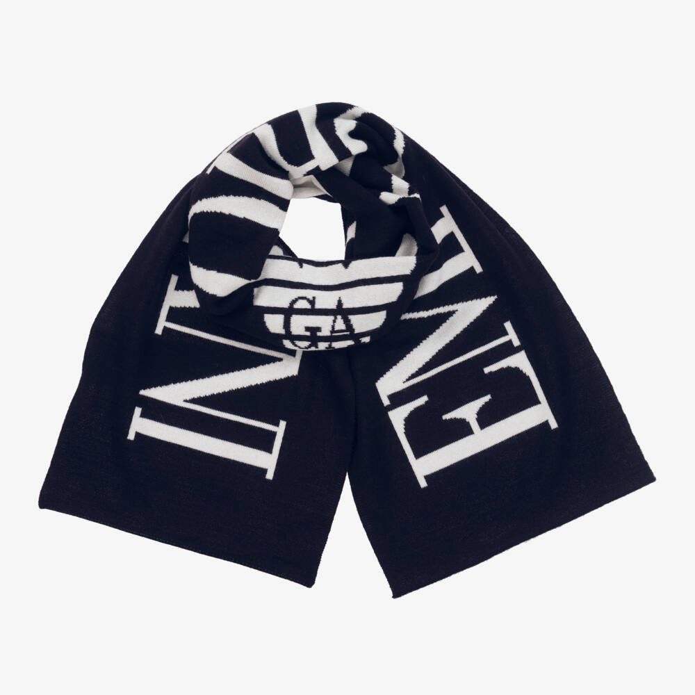 Emporio Armani-Boys Dark Blue Knit Hat Set | Childrensalon Outlet