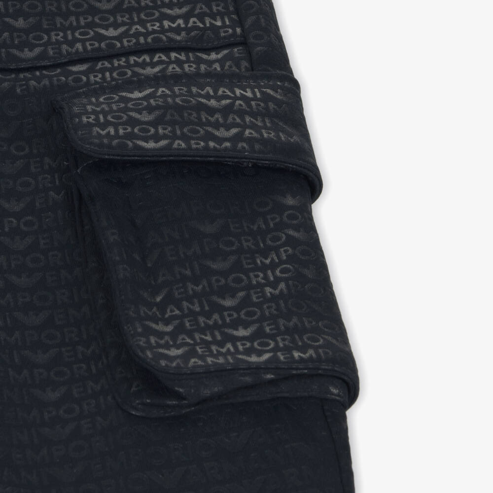 Emporio Armani-Синие джоггеры карго для мальчиков | Childrensalon Outlet