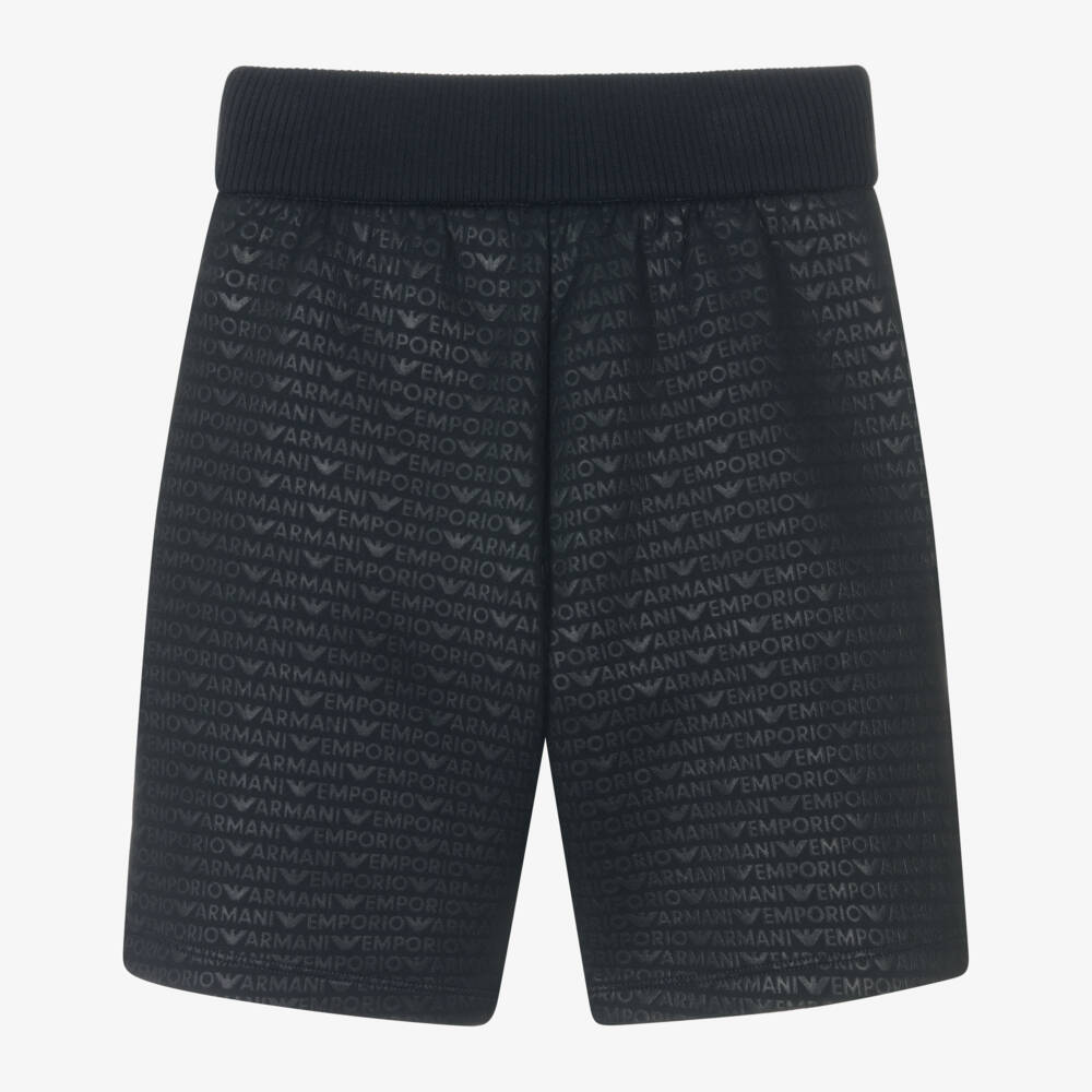 Emporio Armani-Синие шорты из хлопкового джерси для мальчиков | Childrensalon Outlet