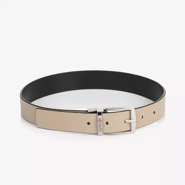 Emporio Armani-Boys Dual-Tone Reversible Belt | Childrensalon Outlet
