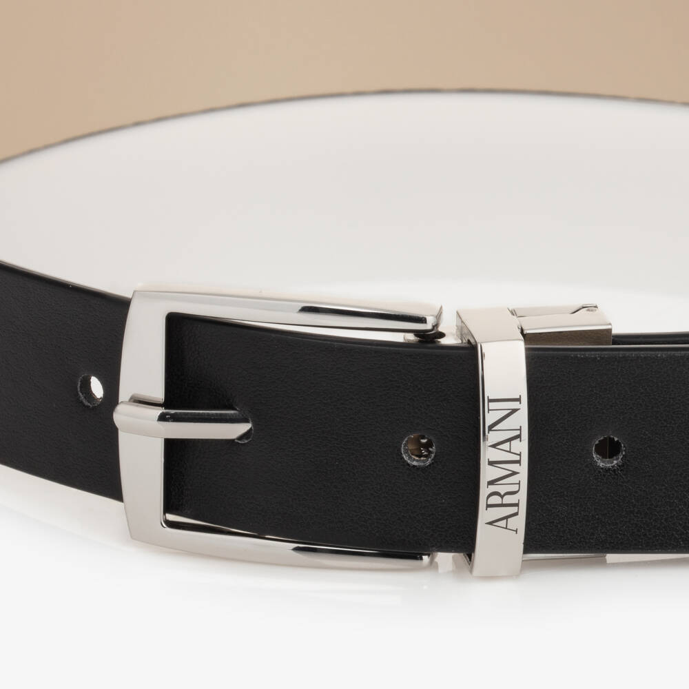 Emporio Armani-Boys Dual-Tone Reversible Belt | Childrensalon Outlet