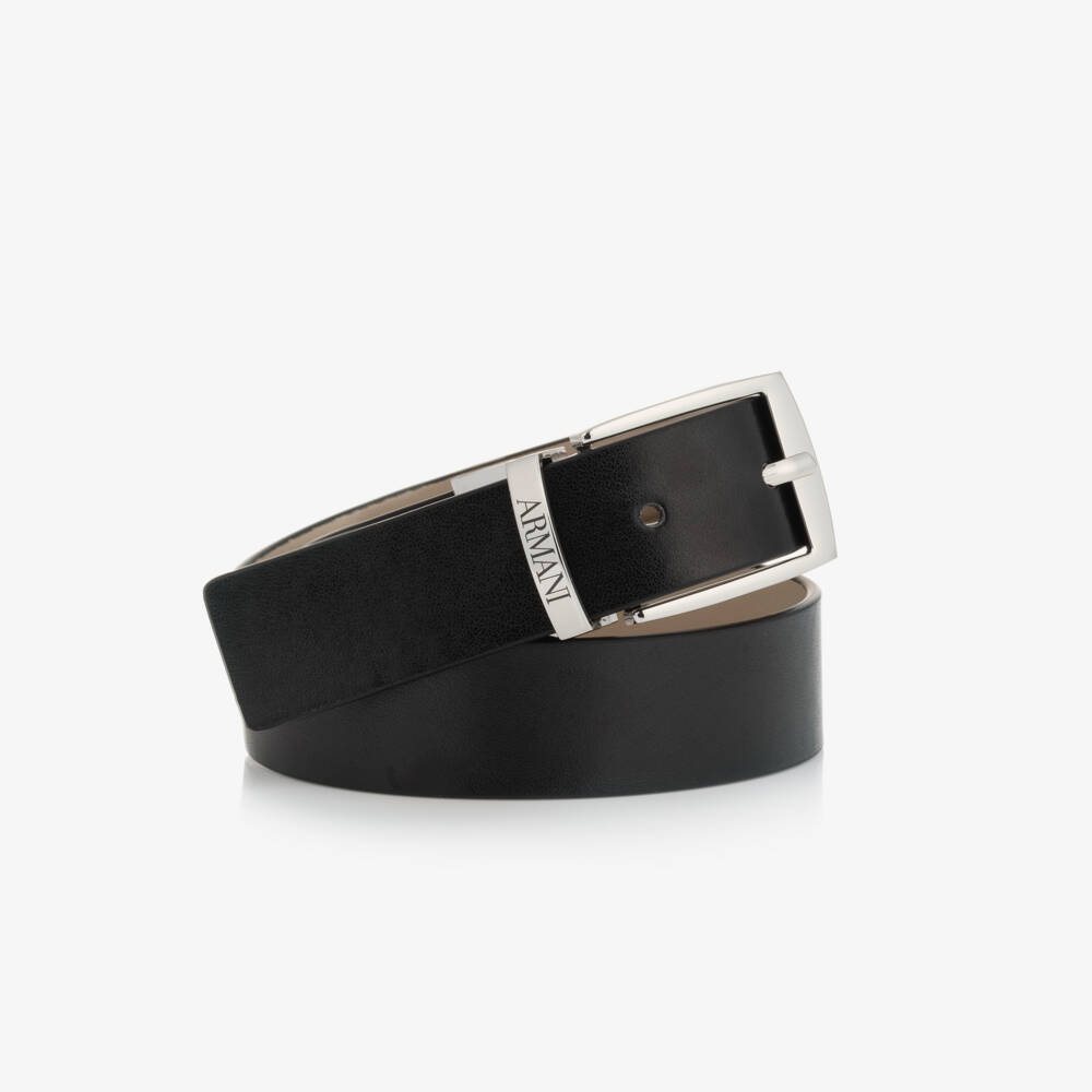 Emporio Armani-Boys Dual-Tone Reversible Belt | Childrensalon Outlet