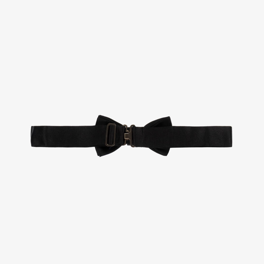 Emporio Armani-Boys Elegant Black Silk Bow Tie | Childrensalon Outlet