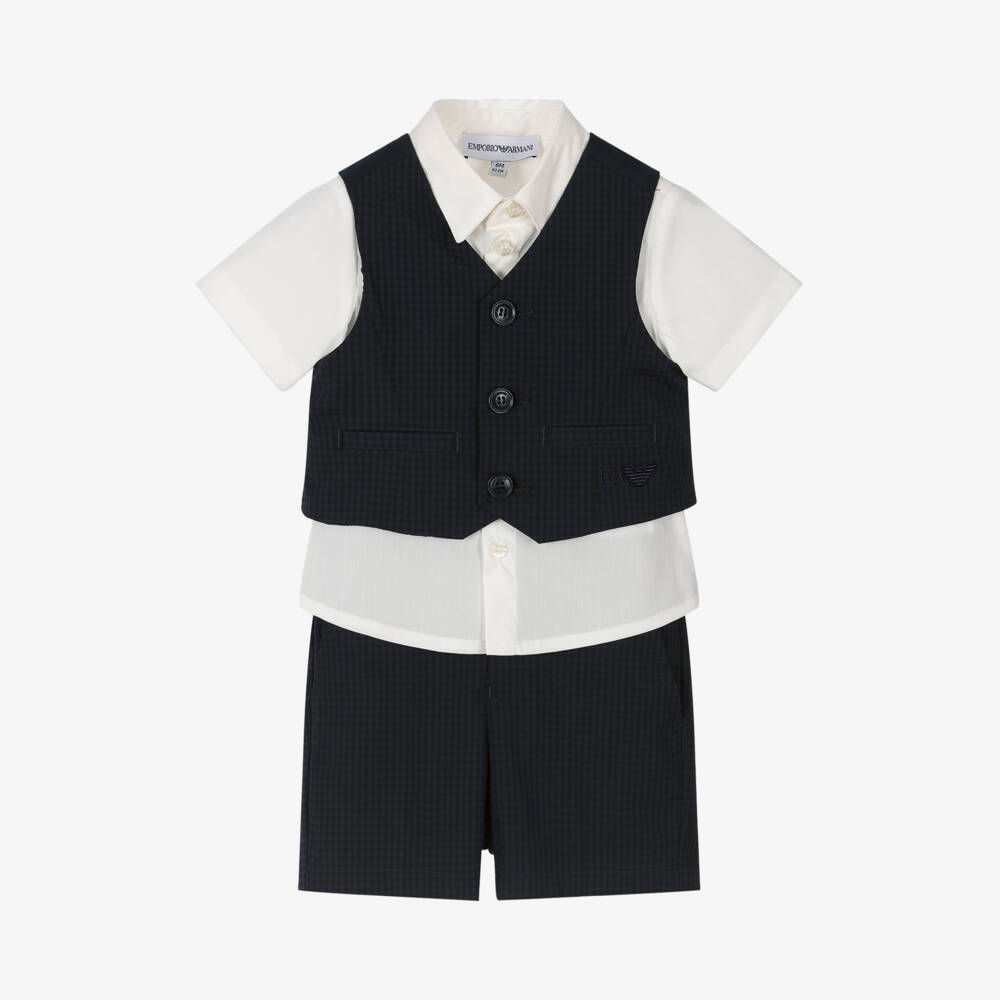 Emporio Armani-Boys Elegant Navy Formal Ensemble | Childrensalon Outlet