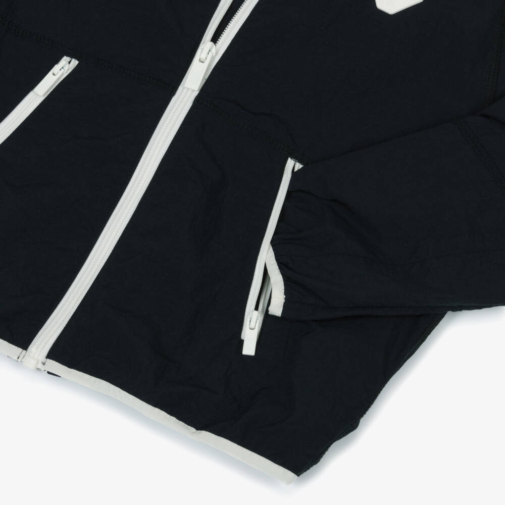 Emporio Armani-Boys Elegant Navy Hooded Jacket | Childrensalon Outlet