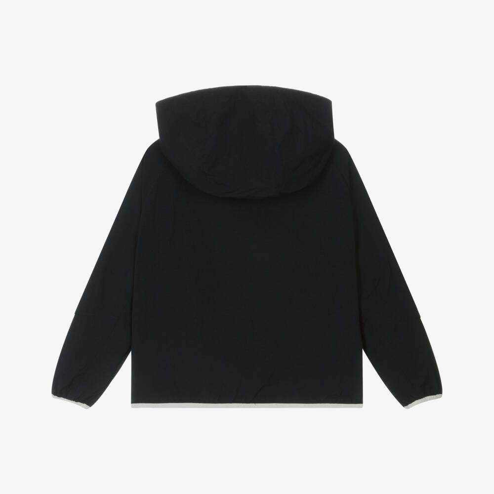 Emporio Armani-Boys Elegant Navy Hooded Jacket | Childrensalon Outlet