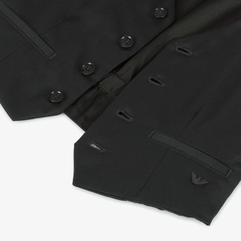 Emporio Armani-Boys Elegant Navy Vest | Childrensalon Outlet