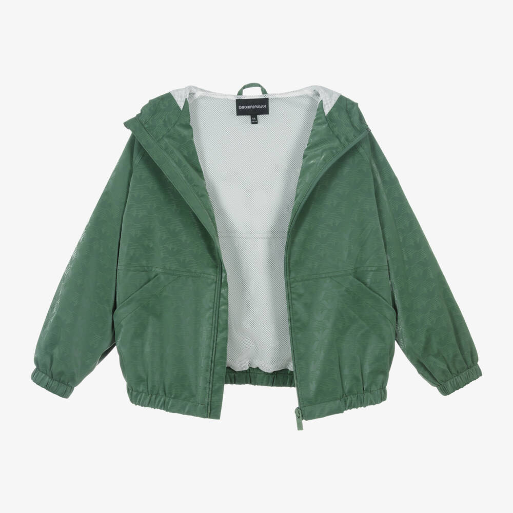 إEmporio Armani-جاكيت نسيم الزمرد للأولاد | Childrensalon Outlet