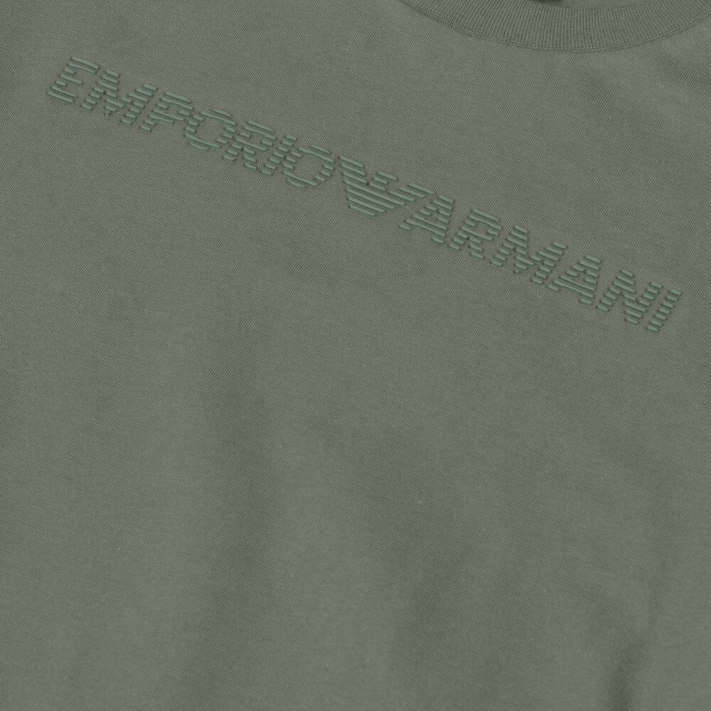 Emporio Armani-Boys Emerald Cotton Tee | Childrensalon Outlet