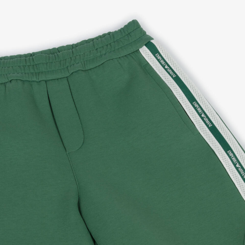 Emporio Armani-Костюм изумрудный и кремовый из хлопка для мальчиков | Childrensalon Outlet