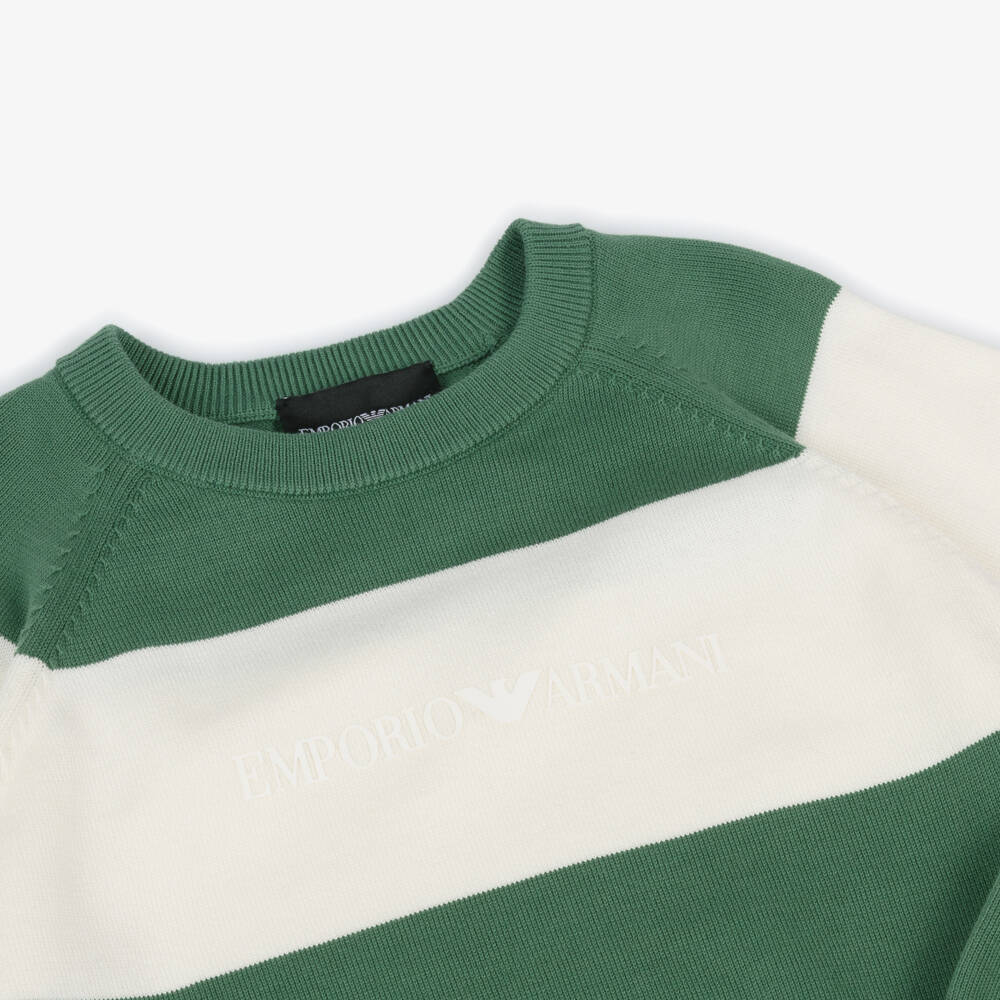 Emporio Armani-Boys Emerald Knit Jumper | Childrensalon Outlet