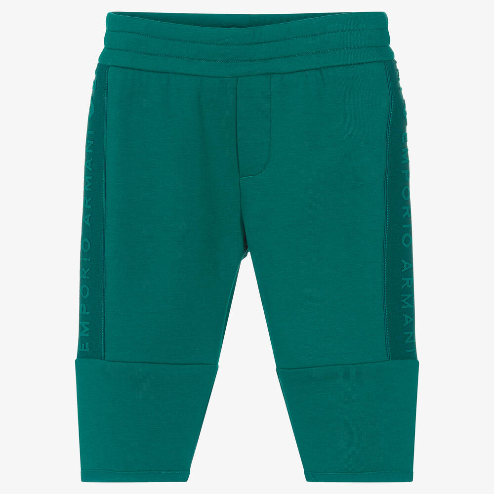 Emporio Armani - Grüne Baumwolljersey-Jogginghose | Childrensalon