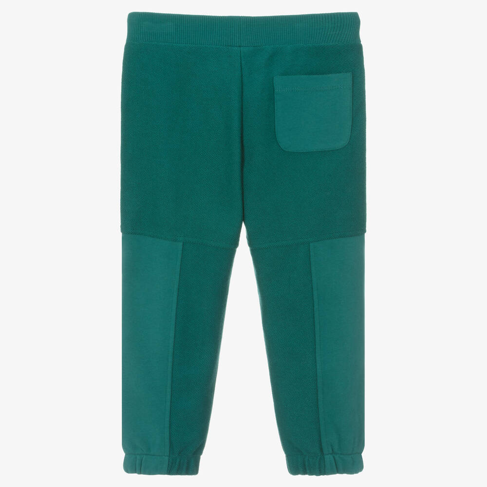 Emporio Armani-Boys Green Cotton Joggers | Childrensalon Outlet
