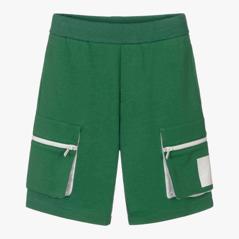 Emporio Armani - Grüne Baumwollshorts für Jungen | Childrensalon