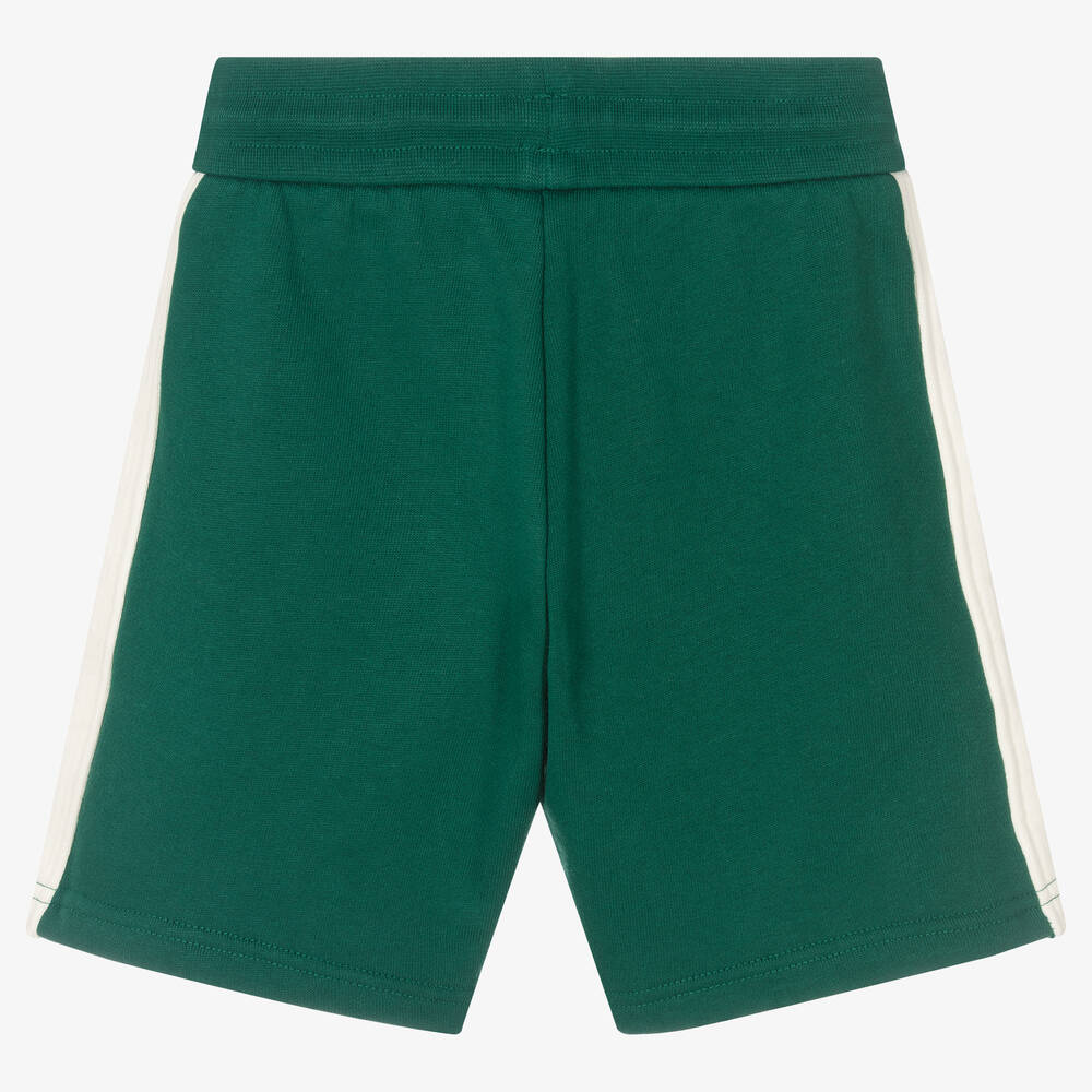 Emporio Armani-Boys Green Cotton Shorts | Childrensalon Outlet