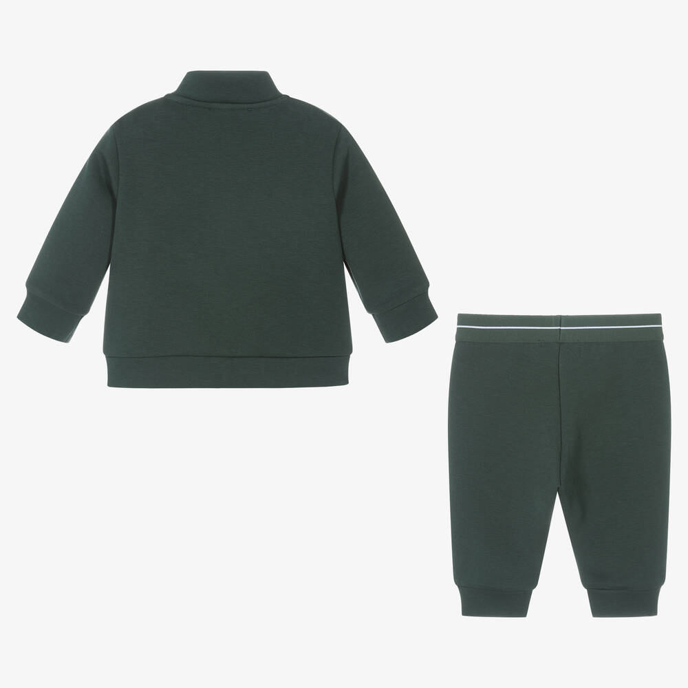 Emporio Armani Boys Green Logo Tape Tracksuit Childrensalon Outlet