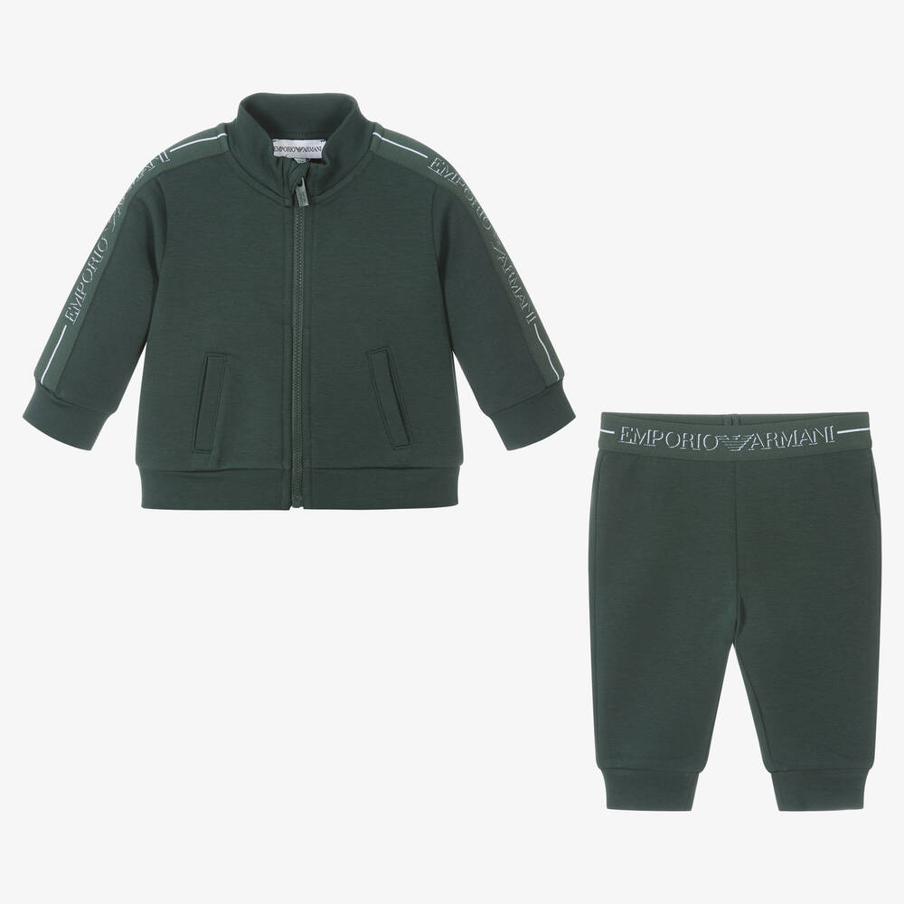 Green sales armani tracksuit