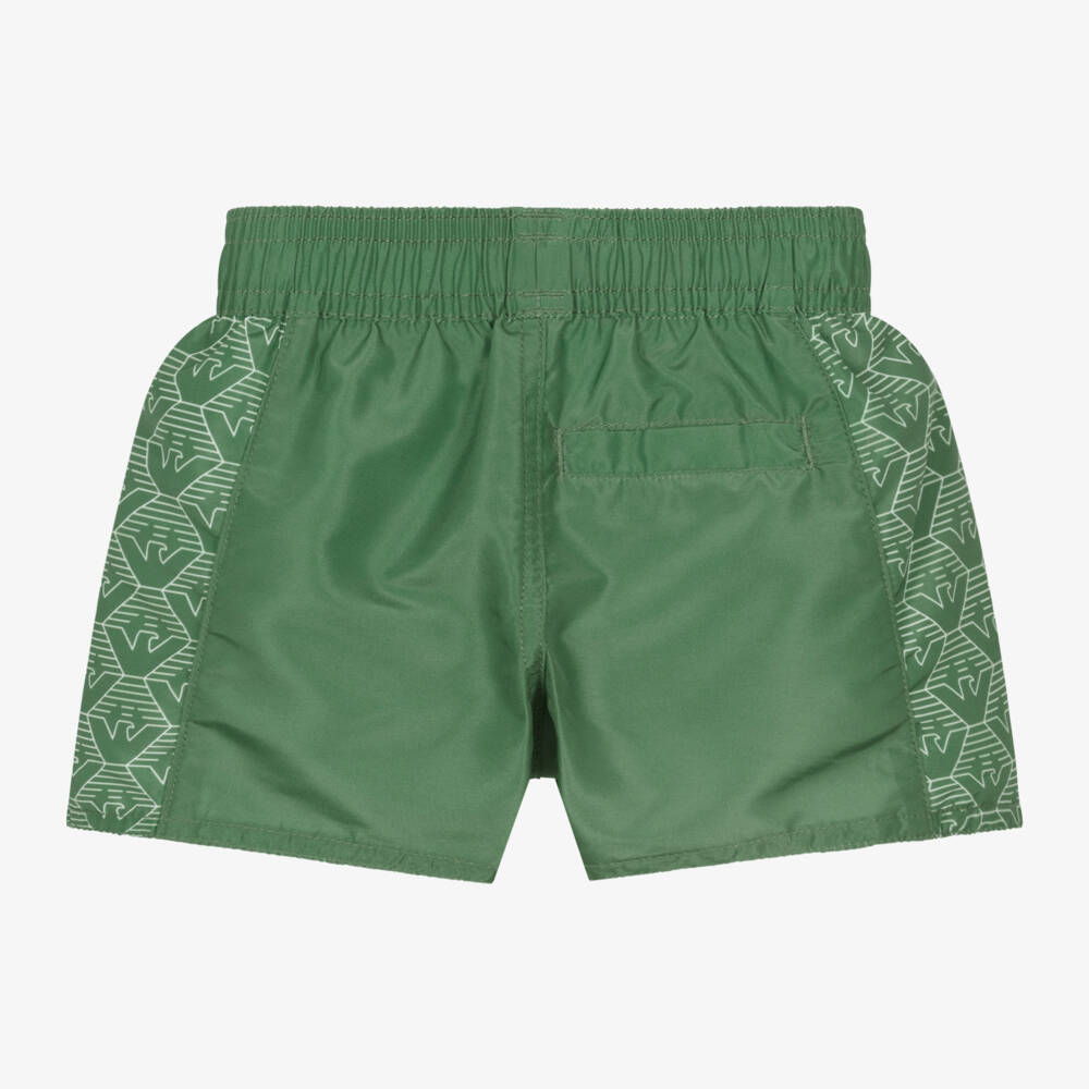 Emporio Armani-Boys Green Swim Shorts | Childrensalon Outlet