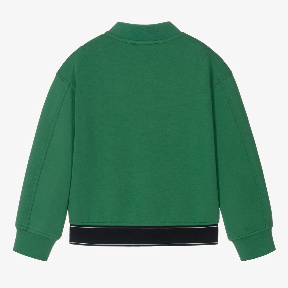 Emporio Armani-Зеленый топ на молнии для мальчиков | Childrensalon Outlet