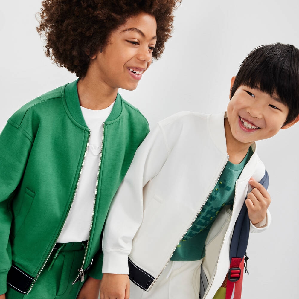Emporio Armani-Зеленый топ на молнии для мальчиков | Childrensalon Outlet