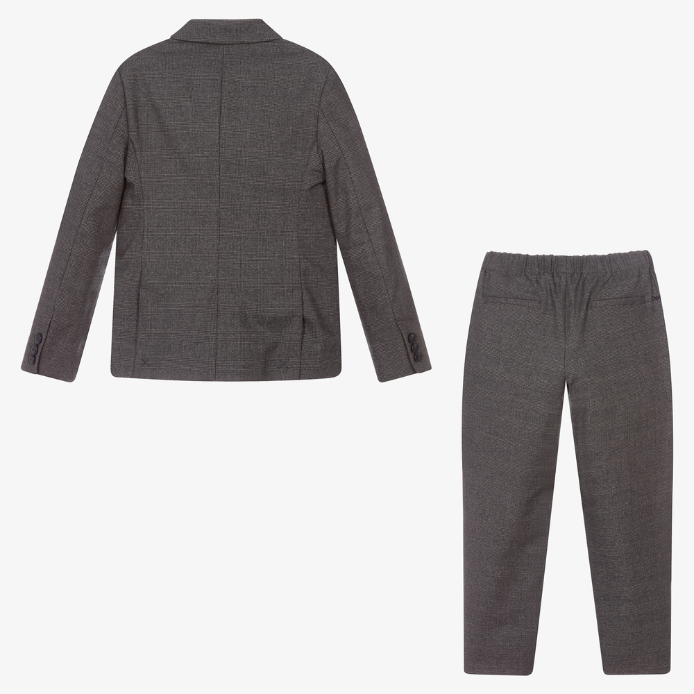 Emporio Armani-Серый брючный костюм в клетку | Childrensalon Outlet
