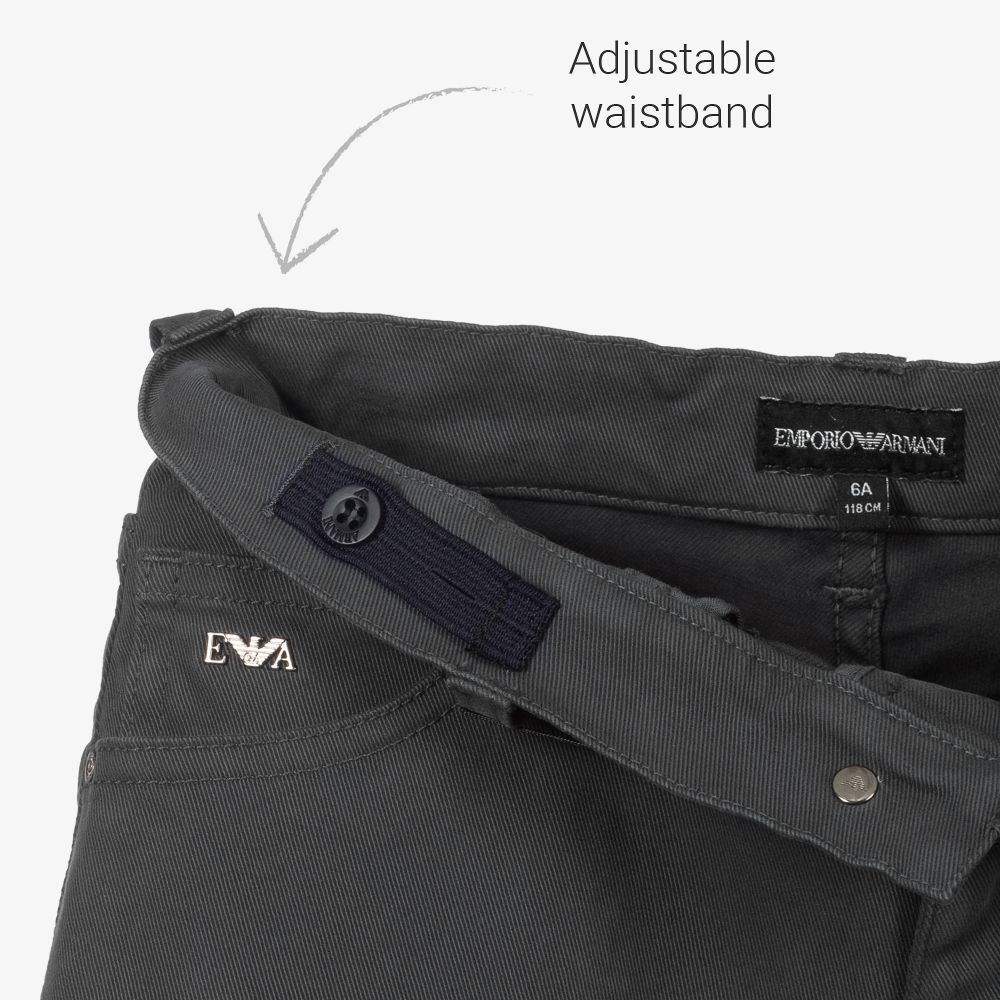 Boys black armani jeans deals