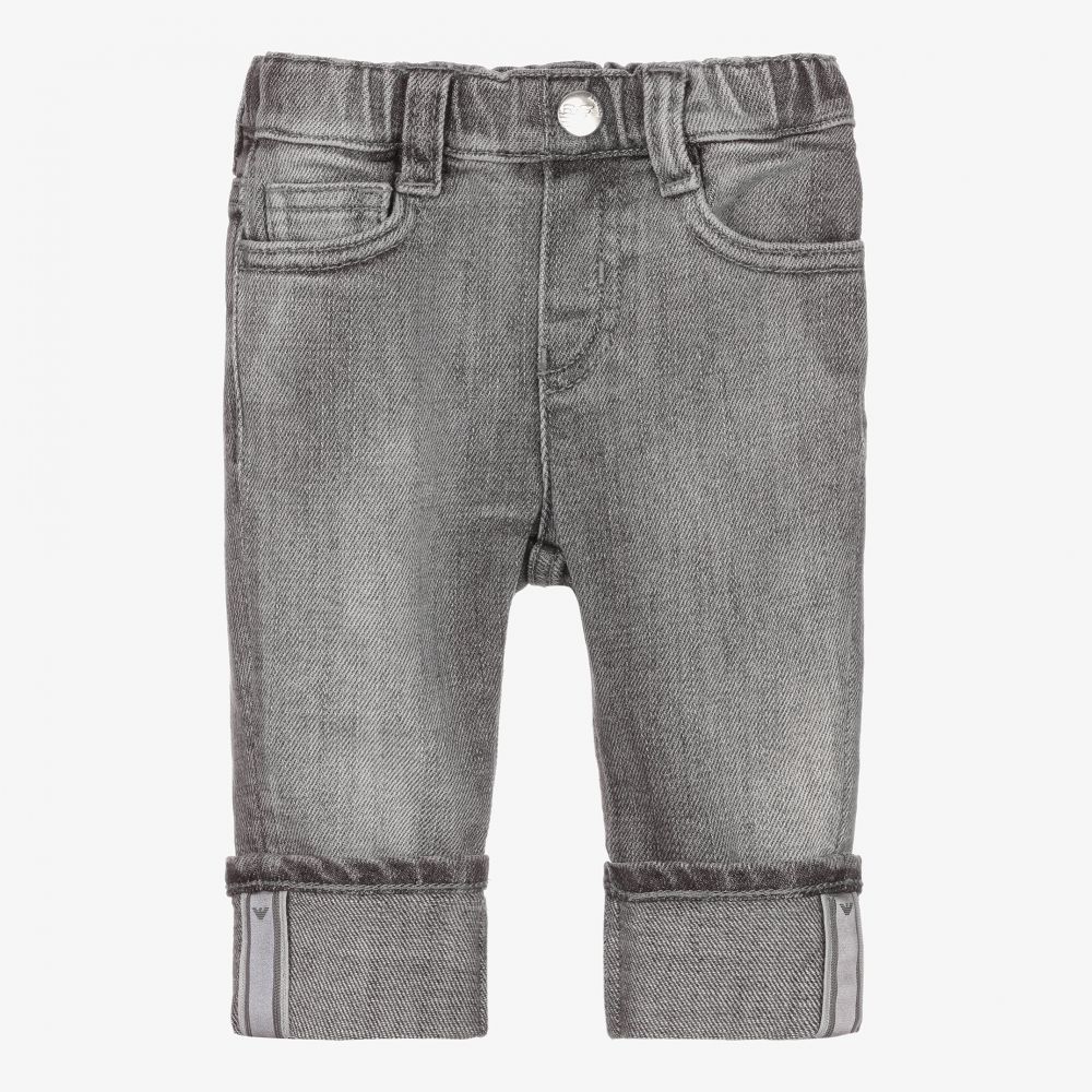 Emporio Armani - Boys Grey Denim Jeans | Childrensalon