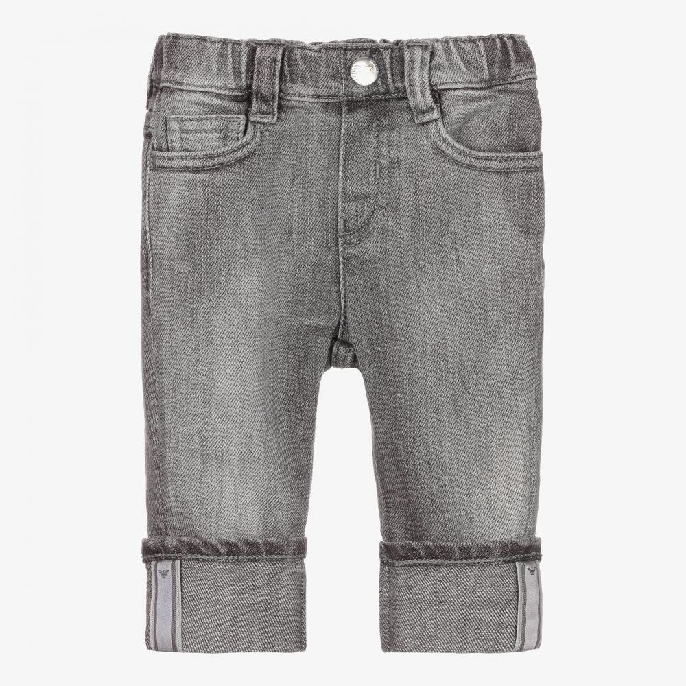 Emporio Armani - Jean gris en denim Garçon | Childrensalon