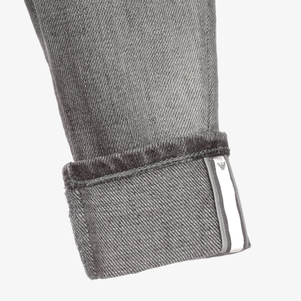 Emporio Armani-Boys Grey Denim Jeans | Childrensalon Outlet