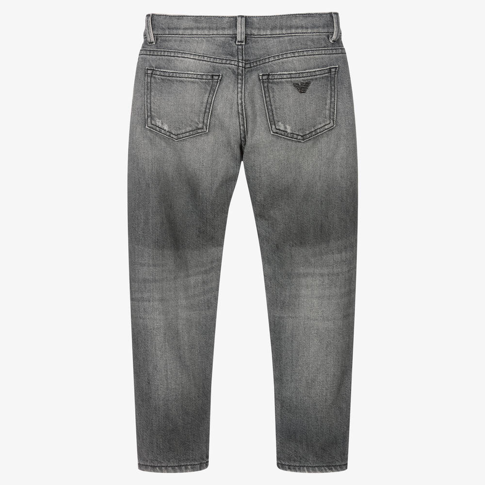 Emporio Armani Boys Grey Denim Regular Jeans