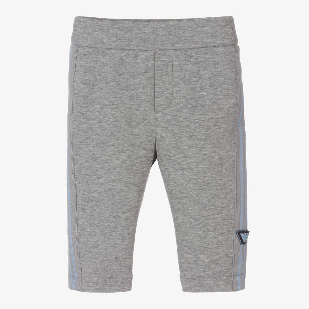Emporio Armani - Pantalon gris en jersey garçon | Childrensalon