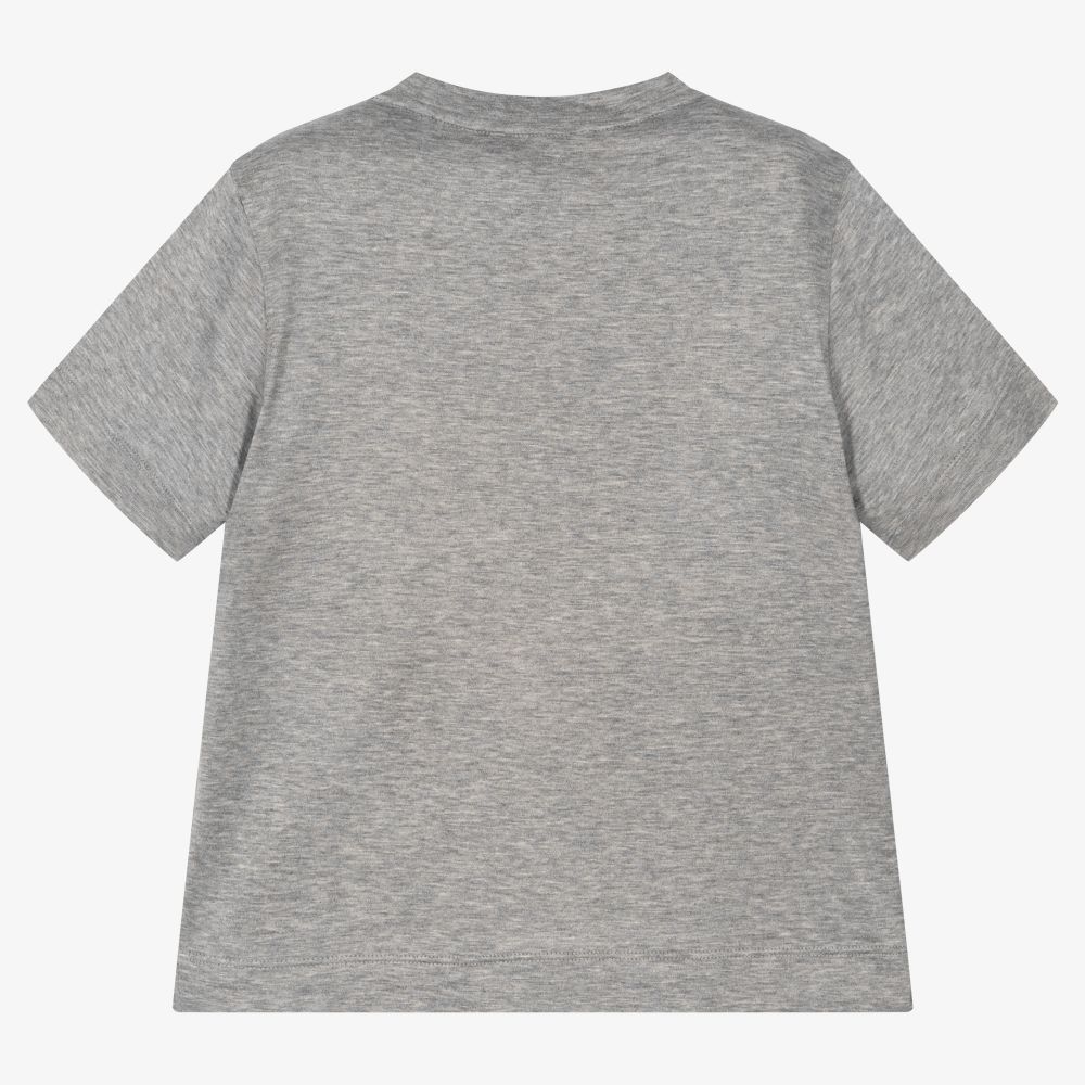 Emporio Armani - Boys Grey Marl T-Shirt | Childrensalon Outlet